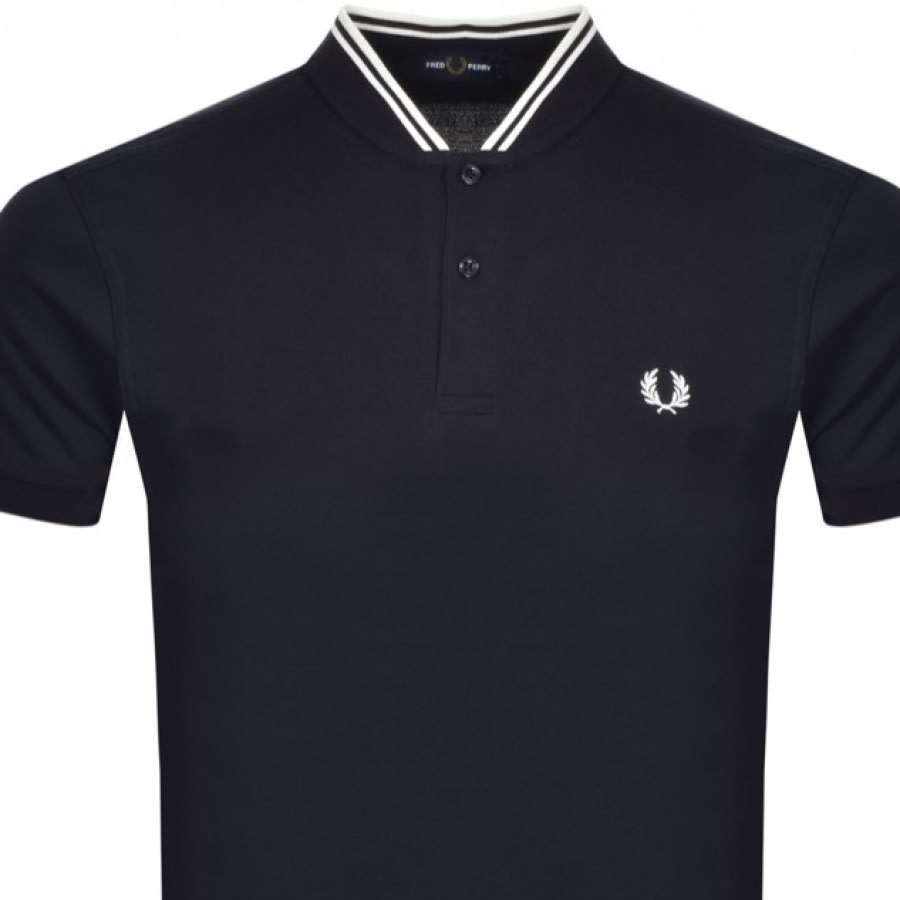 Alternative Image for ProductFred Perry Bomber Collar Polo T Shirt Navy2
